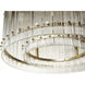 Kore LED Brass / Clear Chandelier Ceiling Light, Small